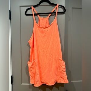 Free People Hot Shot Mini Dress - Hot Watermelon XL
